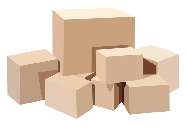 Cajas de cartón — Vector de stock