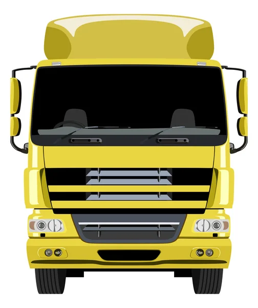 Camion galben — Vector de stoc