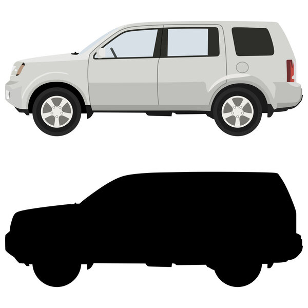 Белый внедорожник
