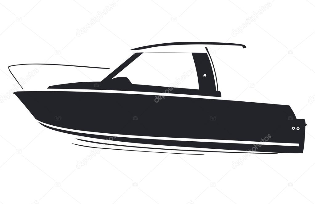 Logo yacht club in the form of a boat