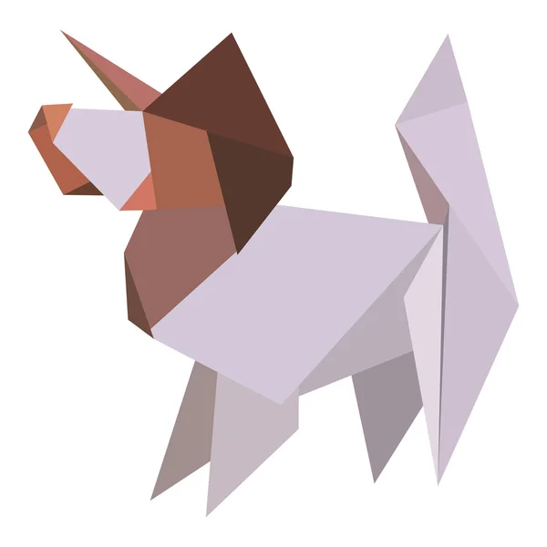 Собаку орігамі — стоковий вектор