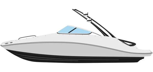 Bateau à moteur — Image vectorielle