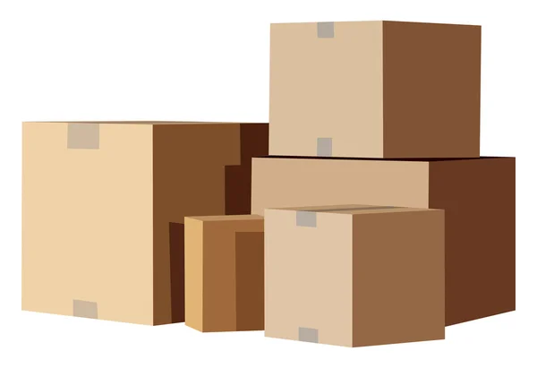 Cardboard boxes — Stock Vector
