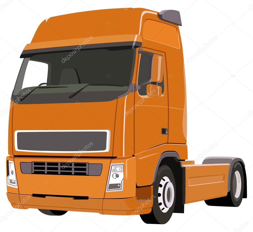 Orange Truck Clipart
