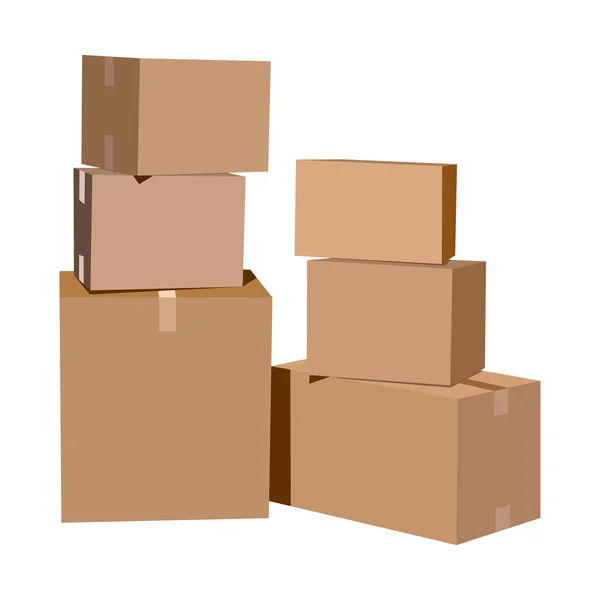 Cardboard boxes — Stock Vector