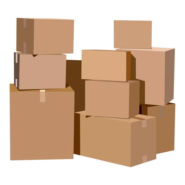 Cajas de cartón — Vector de stock