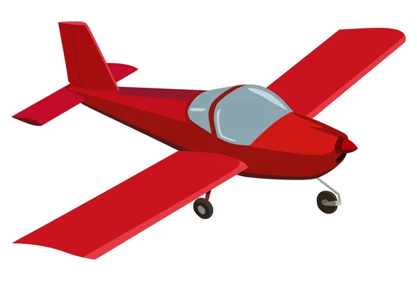 Rotes Flugzeug — Stockvektor