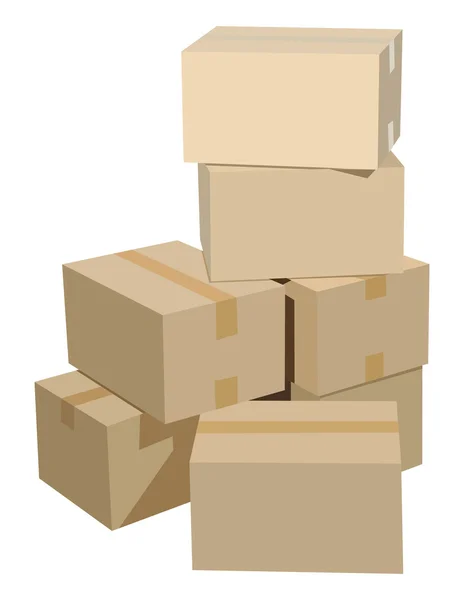 Cajas de cartón — Vector de stock