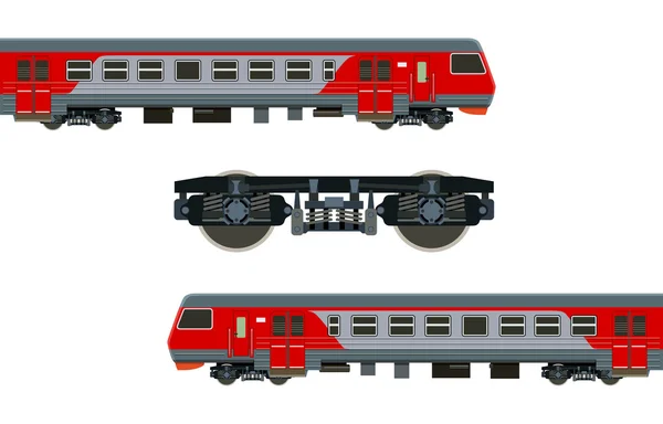 側の詳細な鉄道 — ストックベクタ