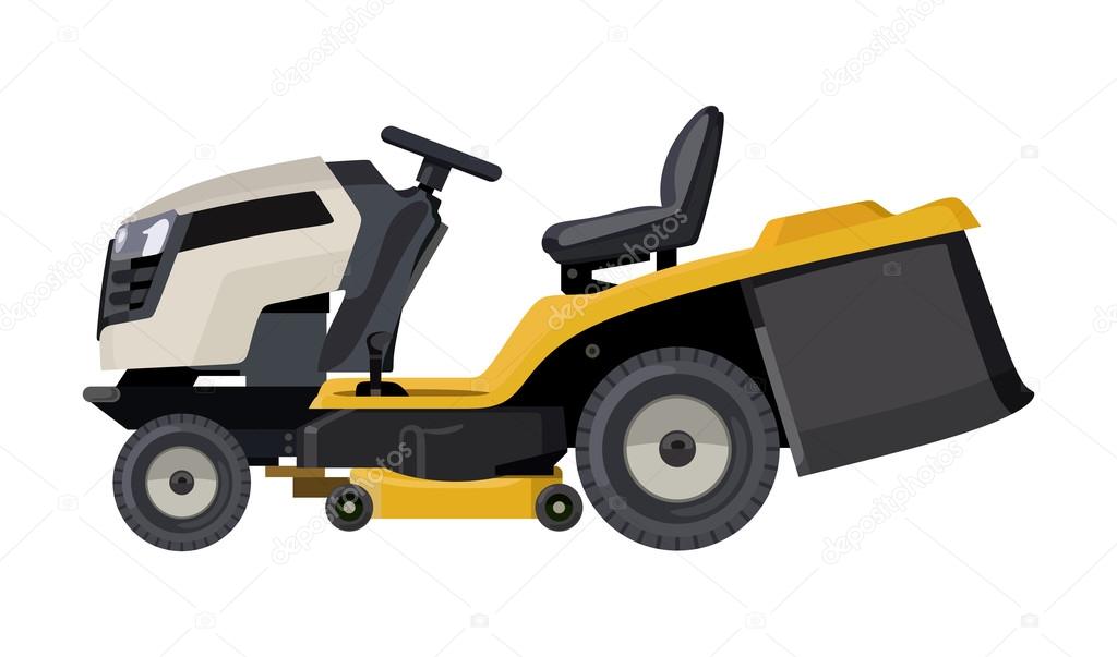 Yellow lawn mower Stock Vector Image by ©Chubarov 88024280