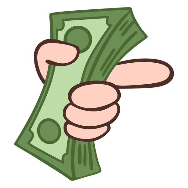 Money in hand — Stock Vector