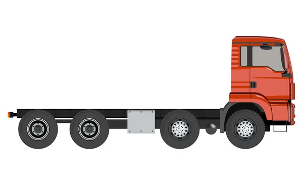 Camion rouge sans remorque — Image vectorielle