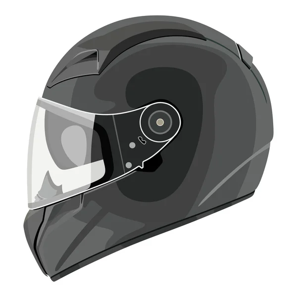 Gray motorcycle helmet — Stock Vector