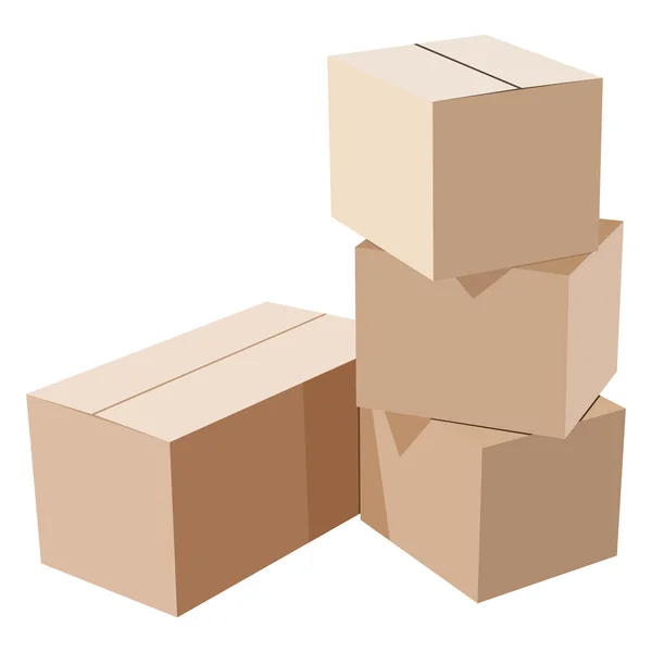 Pile of cardboard boxes — Stock Vector