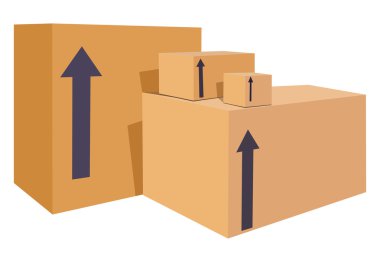 Karton kutular yığını