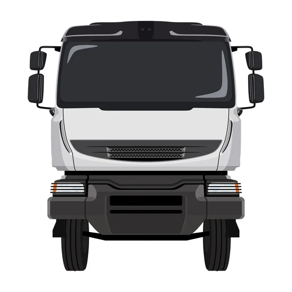 Front white truck — Stock Vector