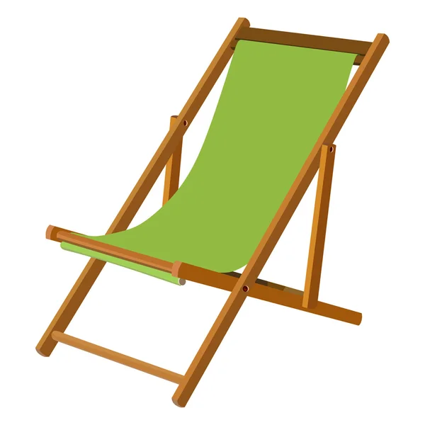 Chaise lounge de madera — Vector de stock