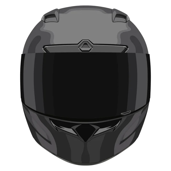 Black front helmet — Stock Vector