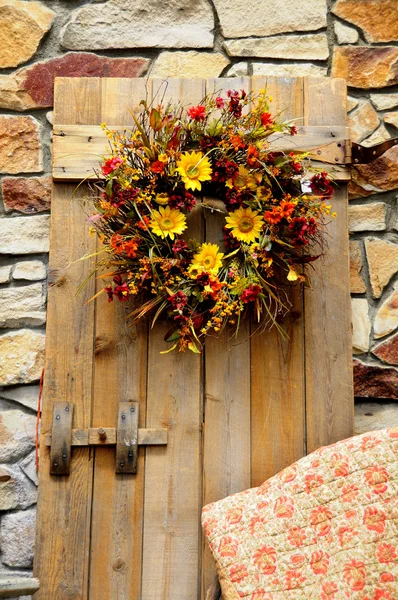 Herfst bloemen krans Rechtenvrije Stockafbeeldingen