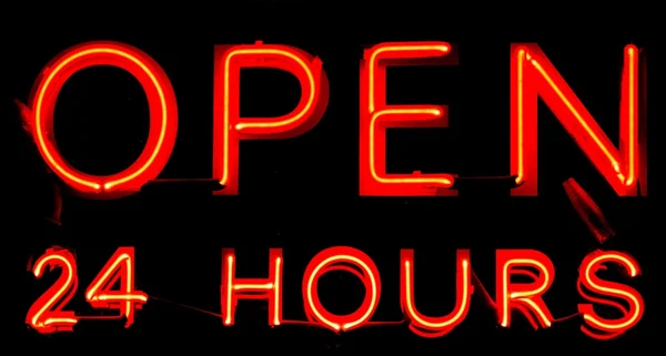 Open 24 Hours Neon Sign