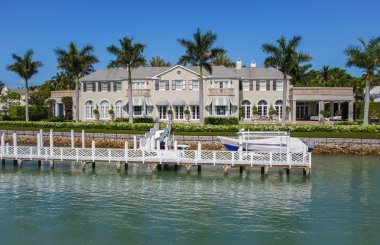 Waterside Home in Naples, Florida clipart
