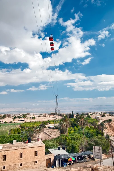 Um teleférico sobre Jericho. Palestina . — Fotografia de Stock