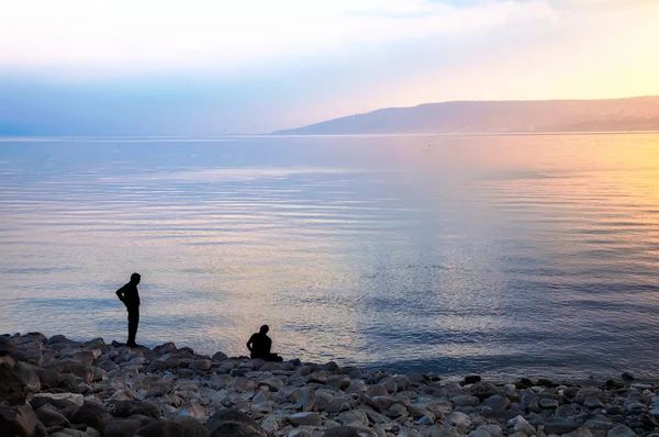 Celile Denizi, akşam. — Stok fotoğraf