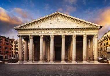 Pantheon adlı gece, Roma, İtalya