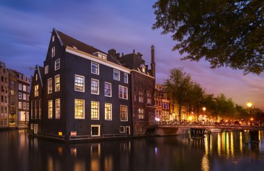 Amsterdam gece, Hollanda