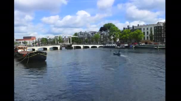 Puente Magere Bug en Amsterdam — Vídeos de Stock