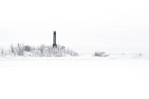 Invierno Indscape Cara Norte Del Lago Baikal Siberia Rusia — Foto de Stock