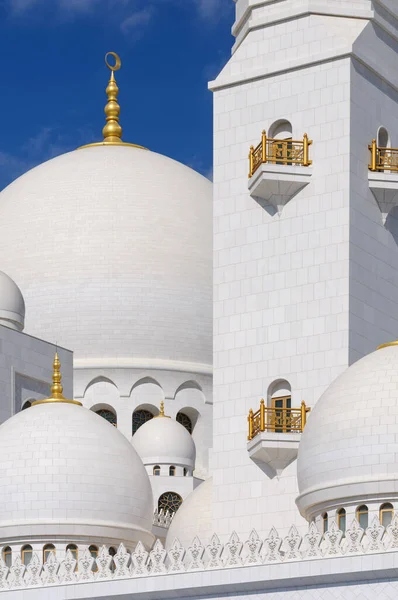 Mezquita Blanca Abu Dhabi Sheikh Zayed — Foto de Stock