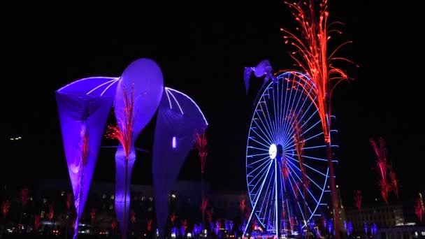 Grudnia 2019 Lyon Francja Dzień Przed Imprezą Lights Lyonie Place — Wideo stockowe