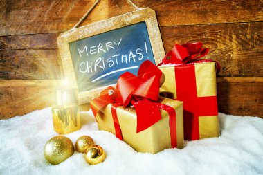 hediye patronlardan ve Noel mumlar