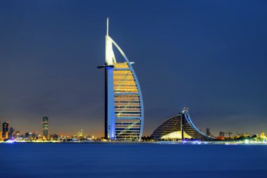 Skyline of Dubai by night