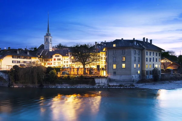 Bern miasto nocą — Zdjęcie stockowe