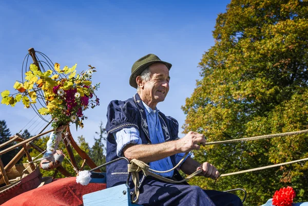 Transhumance event in Charmey — Stock Photo, Image