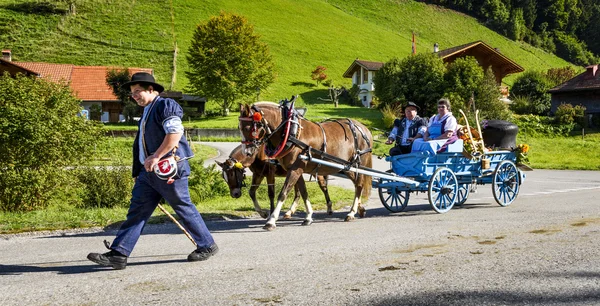 Stěhování událost v Charmey — Stock fotografie