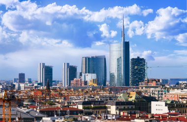 Milano skyline Italy clipart