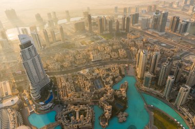 Dubai şehir sabah sahne