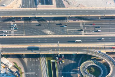 Otoyol kavşağı Dubai Üstten Görünüm