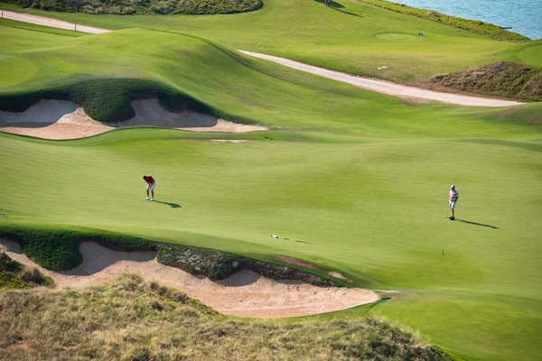 Πράσινο golf resort πεδίο — Φωτογραφία Αρχείου