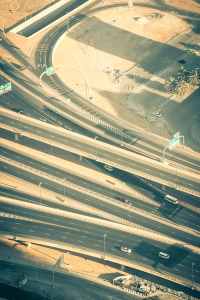 ドバイでの高速道路インターチェンジの平面図 — ストック写真