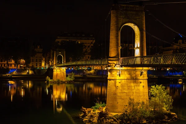 Bridge over Rhone river in Lyon — Stock Photo, Image