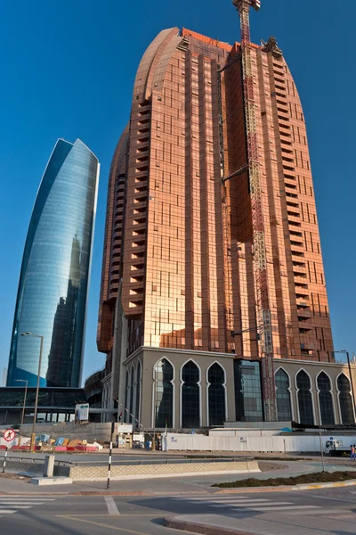 Abu Dhabi new district with skyscrapers construction — Stock Photo, Image