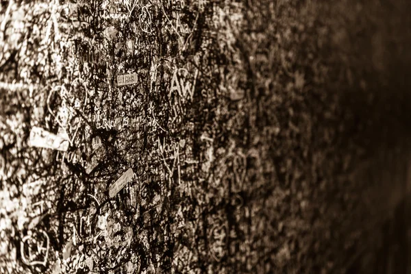 The wall full of messages, Verona — Stock fotografie