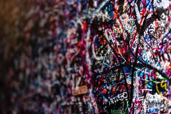 Le mur plein de messages, Vérone, Italie . — Photo