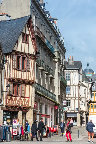 Rua com casas coloridas — Fotografia de Stock