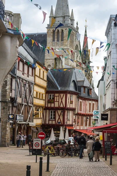 Straße mit bunten Häusern — Stockfoto