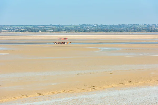 Uitzicht vanaf de muren van Mont Saint Michel — Stockfoto